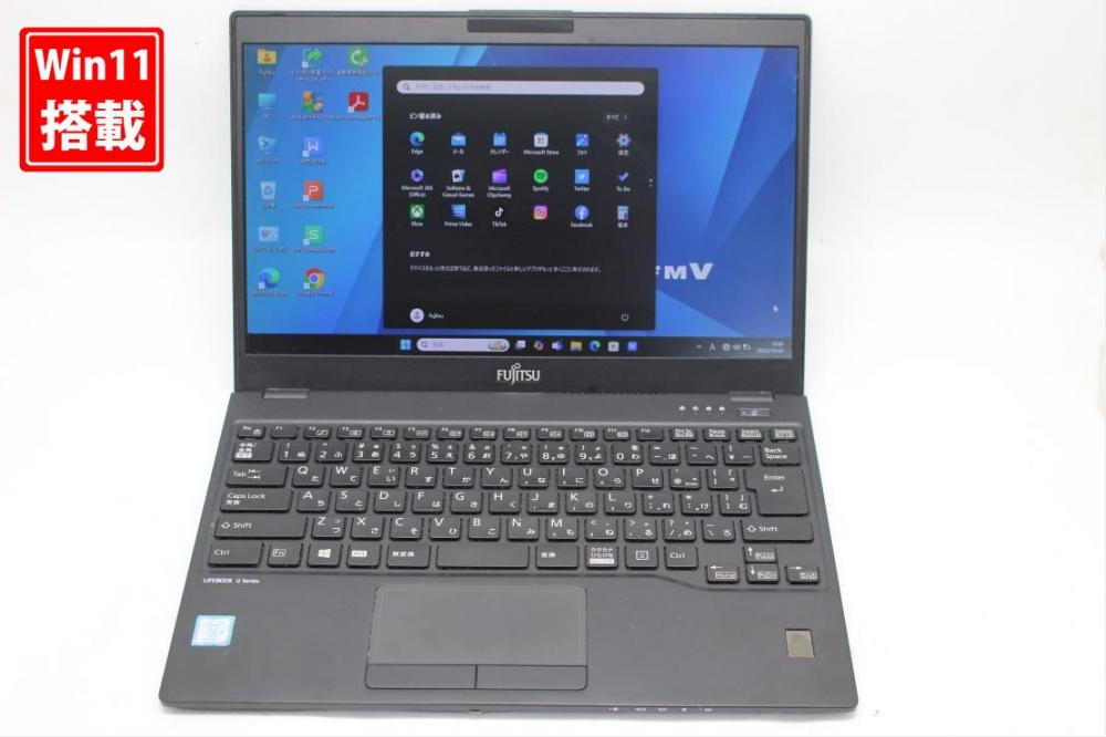 中古 フルHD 13.3型 Fujitsu LIFEBOOK U939A Windows11 第8世代 i5-8365U 8GB 256GB-SSD カメラ LTE 無線 Office付き 中古パソコン 管:1808s