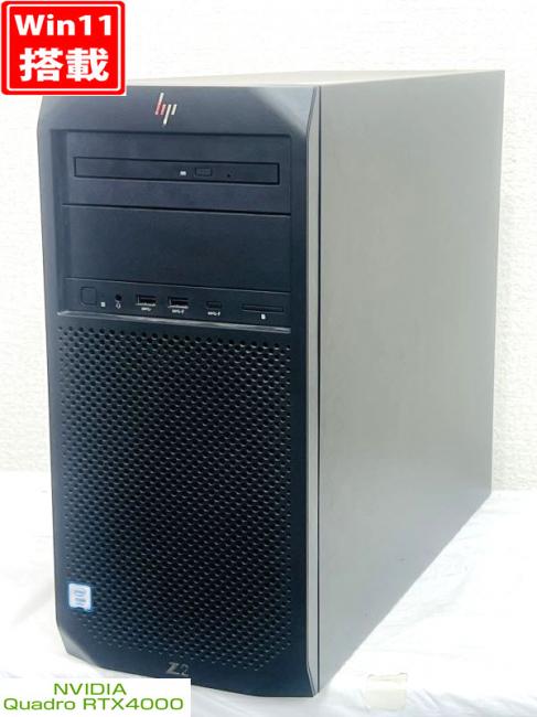 ゲーミングPC  中古美品 HP Workstation Z4 G4 Windows11 Xeon E-2224G 16GB NVMe 512GB-SSD + 500GB-HDD NVIDIA Quadro RTX 4000 Office付き 中古パソコン 管:1447h