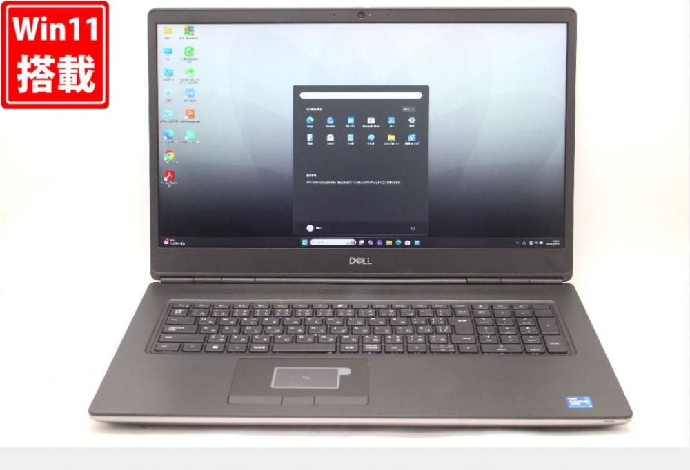 ゲーミングPC  中古美品 フルHD 17.3型 DELL Precision 7760 Windows11 8コア 第11世代 i7-11850H 32GB NVMe 512GB-SSD NVIDIA RTX A5000 Laptop カメラ 無線Wi-Fi6 Office付き 中古パソコン 管:
