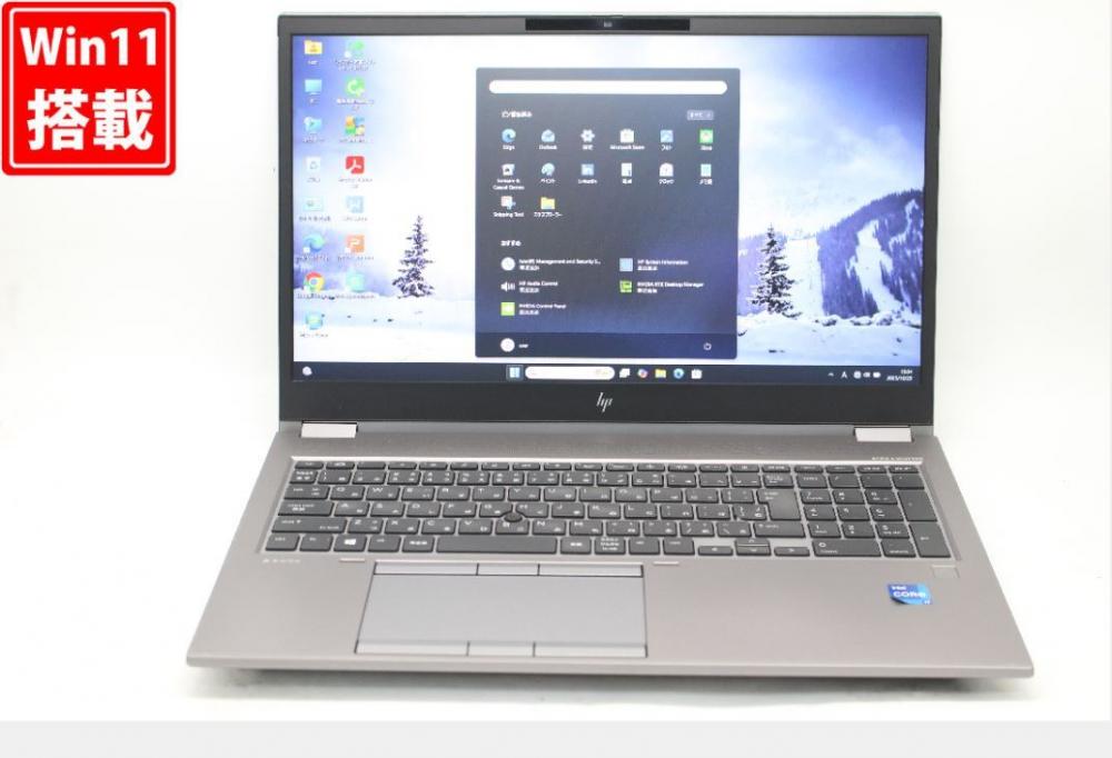 中古 フルHD 15.6型 HP ZBook Fury 15.6inch G8 Mobile Workstation Windows11 8コア 第11世代 i7-11800H 16GB NVMe 512GB-SSD NVIDIA T1200 Laptop GPU カメラ LTE 無線Wi-Fi6