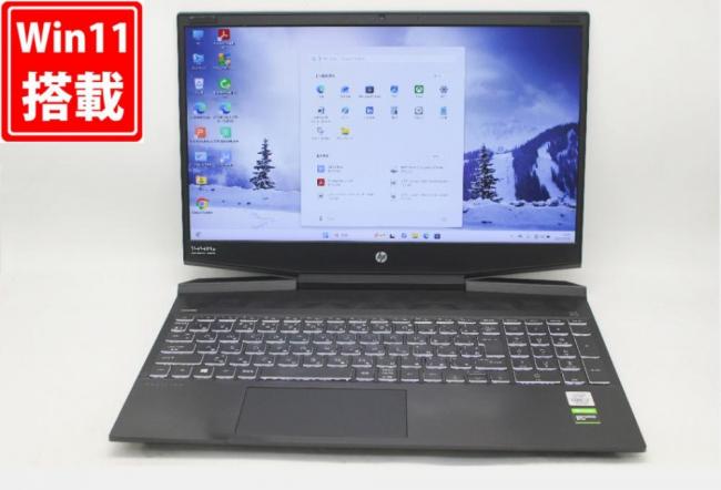 ゲーミングPC  中古良品 フルHD 15.6型 HP pavilion Gaming laptop 15 Windows11 第10世代 i7-10750H 16GB NVMe 256GB-SSD + 1TB-HDD NVIDIA GeForce GTX 1650Ti カメラ 無線Wi-Fi6 O