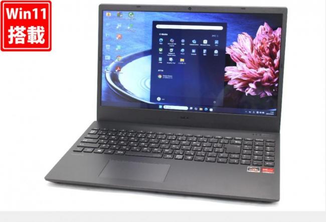 中古美品 フルHD 15.6型 NEC VersaPro VJP23W-7 Windows11 AMD Ryzen 5-4500U 8GB NVMe 512GB-SSD カメラ 無線Wi-Fi6 Office付き 中古パソコン 管:1800v