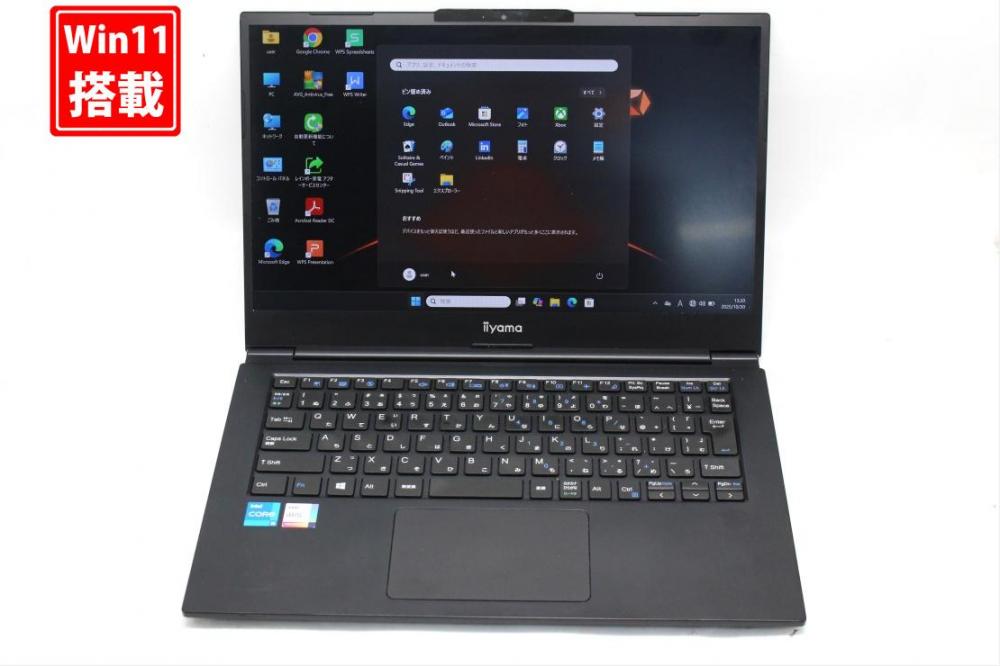 中古良品 フルHD 13.3型 MOUSE iiyama L140MU Windows11 第11世代 i5-1135G7 16GB NVMe 512GB-SSD カメラ 無線Wi-Fi6 Office付き 中古パソコン 管:1149s