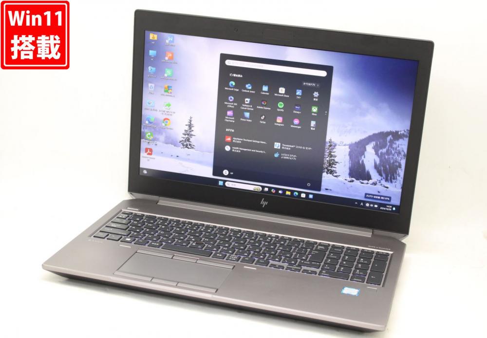 ゲーミングPC  NVMe 新品256GB-SSD + 1TB-HDD 中古美品 フルHD 15.6型 HP Zbook 15 G6 Workstation Windows11 九世代 i7-9750H 16GB NVIDIA Quadro T1000 無線Wi-Fi6 Office付 中古パソコン