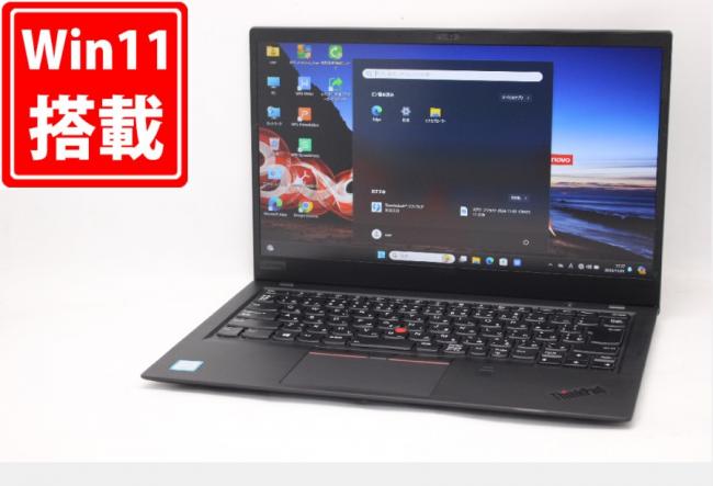 良品 フルHD 14型 Lenovo ThinkPad X1 Carbon Windows11 八世代 i5-8250U 8GB NVMe 256GB-SSD カメラ 無線 Office付 中古パソコン 管:1727m