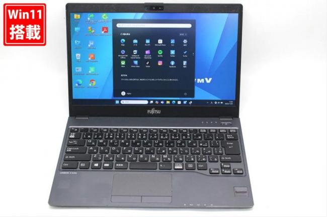 中古 フルHD 13.3型 Fujitsu LIFEBOOK U938S Windows11 第8世代 i5-8350u 8GB 256GB-SSD カメラ 無線 Office付き 中古パソコン 管:1317s