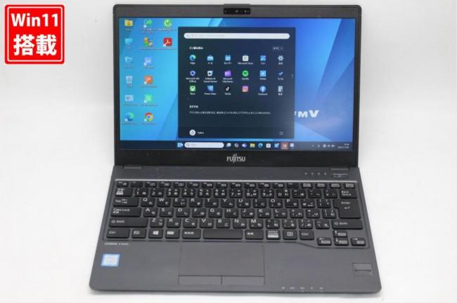 中古 フルHD 13.3型 Fujitsu LIFEBOOK U938S Windows11 第8世代 i5-8350u 8GB 256GB-SSD カメラ 無線 Office付き 中古パソコン 管:1414s