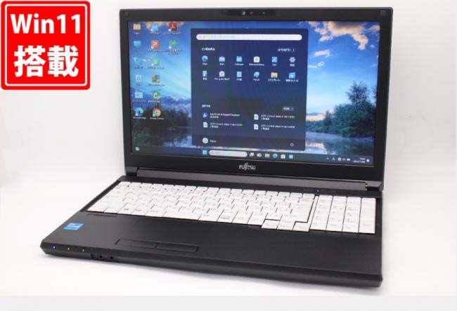 充放電回数3回  良品 15.6型 Fujitsu LIFEBOOK A5511HX Windows11 第11世代 i5-1135G7 8GB NVMe 256GB-SSD カメラ 無線Wi-Fi6 Office付 中古パソコン 管:1334m