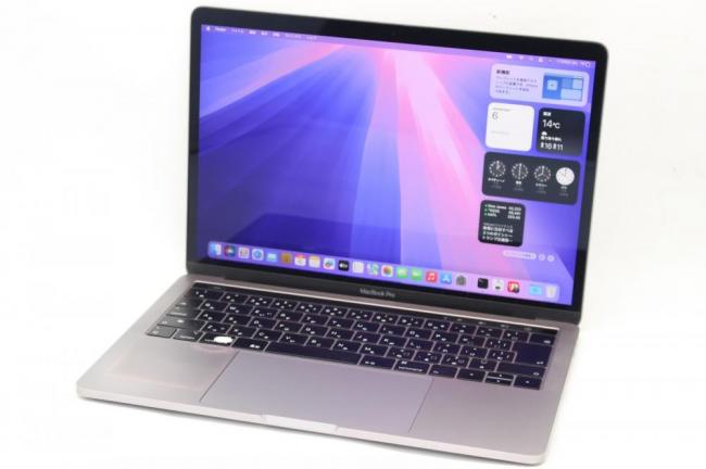 中古良品 2K対応 13.3型 Apple MacBook Pro A1989 (TouchBar2019) グレー macOS 15 Sequoia(正規Win11追加可) 八世代 i7-8569U 16GB NVMe 2TB-SSD カメラ 無線 中古パソコン 管:1804h