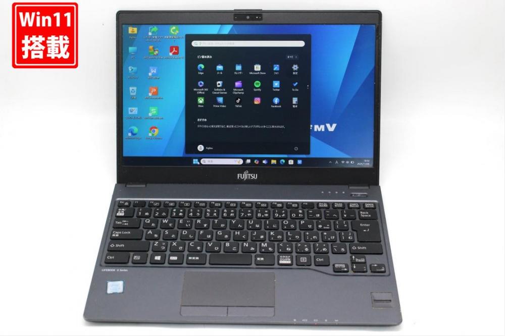 中古 フルHD 13.3型 Fujitsu LIFEBOOK U9310D Windows11 第8世代 i5-8350U 8GB 256GB-SSD カメラ 無線 Office付き 中古パソコン 管:1820s
