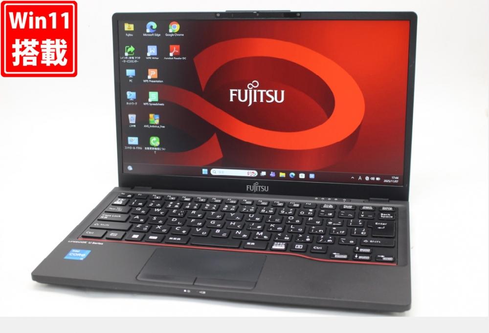 中古訳有 フルHD 13.3型 Fujitsu LIFEBOOK U6313M Windows11 10コア 第13世代 i5-1345U 16GB NVMe 256GB-SSD カメラ 無線Wi-Fi6 Office付き 中古パソコン 管:1878w