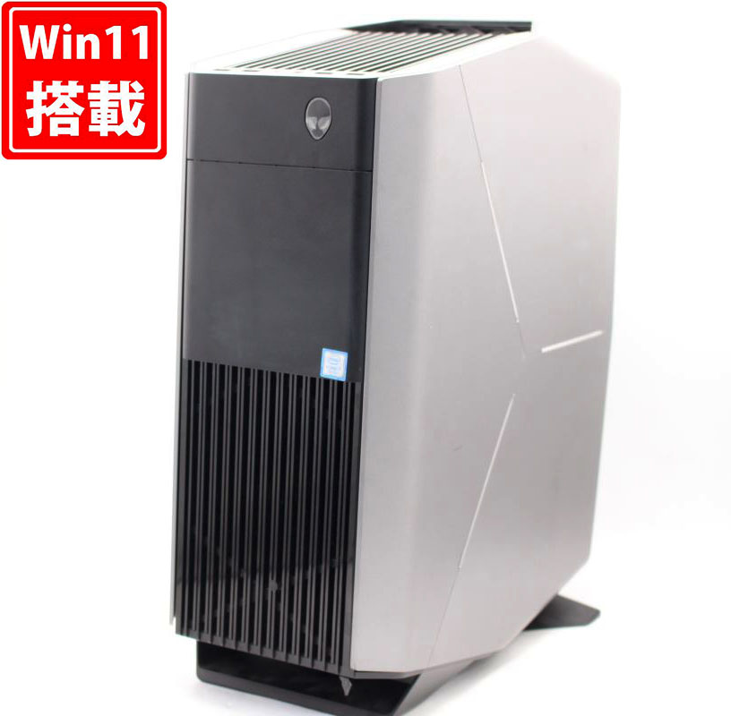 ゲーミングPC  良品 DELL ALIENWARE AURORA R6 水冷式 Windows11 七世代 i7-7700K 16GB NVMe 256GB-SSD + 256GB-SSD + 2TB-HDD NVIDIA GTX 1080 無線 Office付 中古パソコン 管:1557h