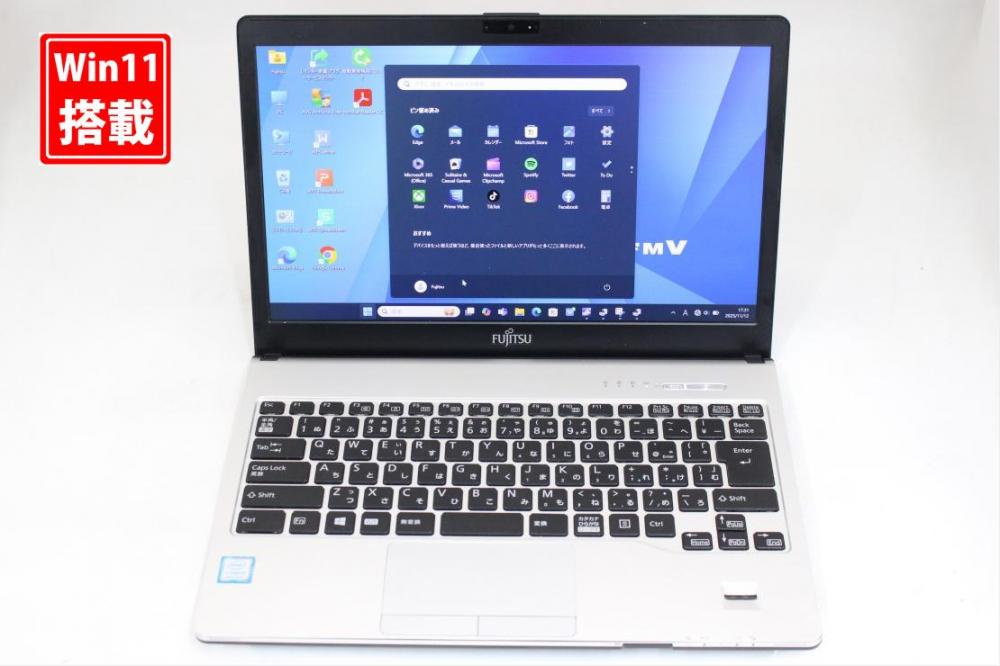 中古 フルHD 13.3型 Fujitsu LIFEBOOK S938S Windows11 第8世代 i5-8350u 12GB 256GB-SSD カメラ 無線 Office付き 中古パソコン 管:1712s