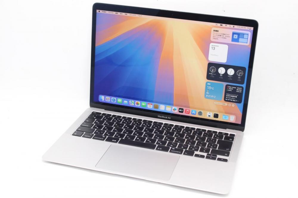 中古良品 2K対応 13.3型 Apple MacBoko Air A2179 (2020年) macOS 15 Sequoia(正規Win11追加可) 第10世代 i5-1030NG7 8GB NVMe 256GB-SSD カメラ 無線 中古パソコン 管:1049h