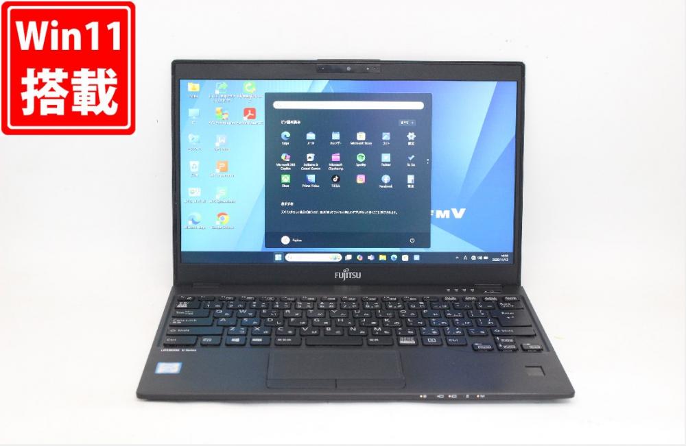 中古 フルHD 13.3型 Fujitsu LIFEBOOK U939A Windows11 第8世代 i5-8365U 8GB 256GB-SSD カメラ 無線 Office付き 中古パソコン 管:1658j