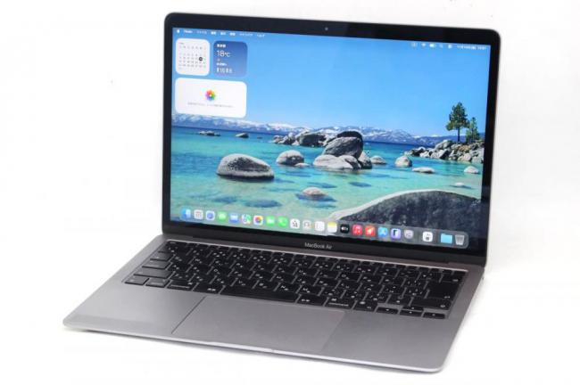 中古 2K対応 13.3型 Apple MacBook Air A2337 (2020年式) グレー macOS 26 Tahoe 卓越性能Apple-M1 16GB NVMe 512GB-SSD カメラ 無線 中古パソコン 管:1135h