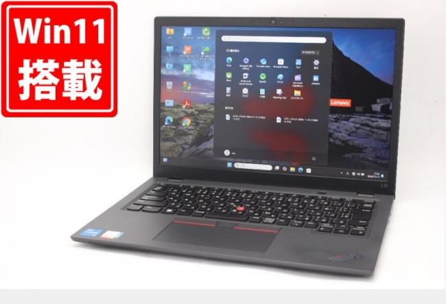 充放電回数77回  1500時間 中古美品 フルHD 13.3型 Lenovo ThinkPad L13 Gen3 Windows11 10コア 第12世代 i5-1235U 8GB NVMe 256GB-SSD カメラ 無線Wi-Fi6 Office付 中古パソコン 管:1831m