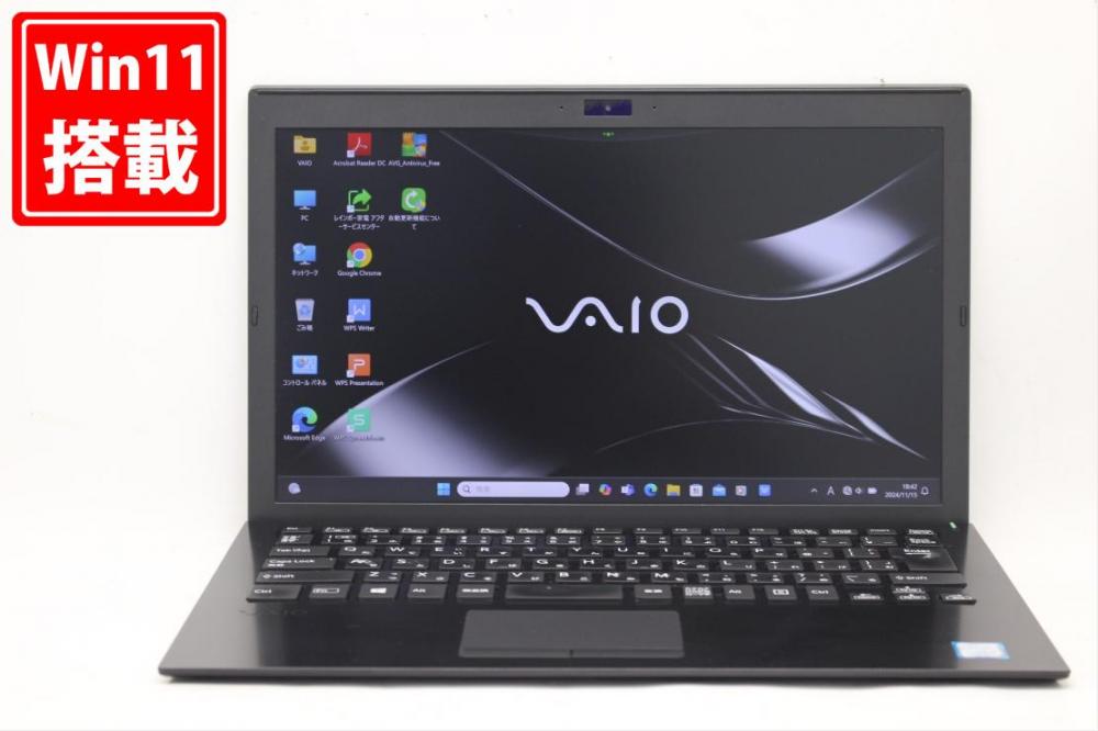 中古良品 フルHD 13.3型 SONY VAIO VJPG11C11 N Windows11 八世代 i5-8250u 8GB 256GB-SSD カメラ 無線 Office付 中古パソコン  管:1834x