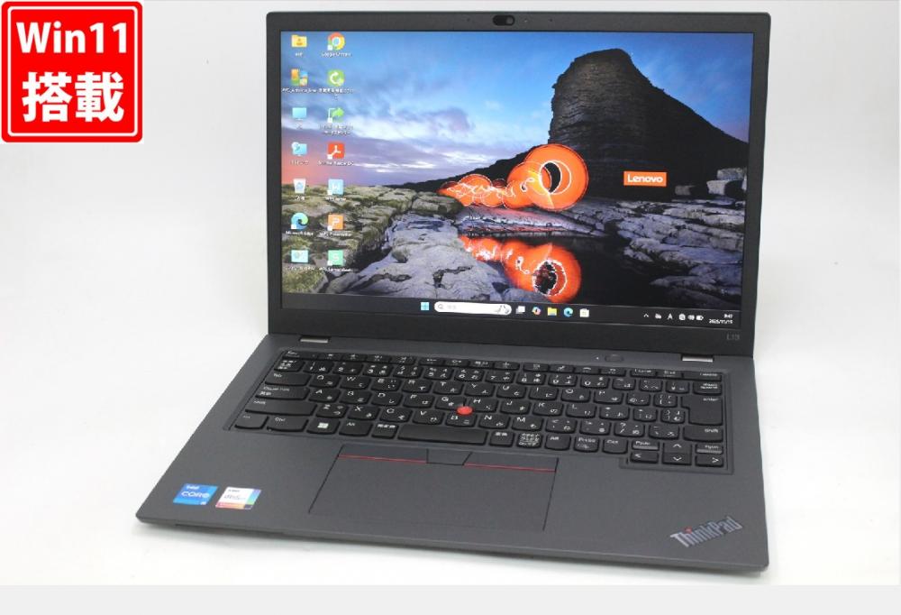 中古良品 フルHD対応WUXGA 13型 Lenovo ThinkPad L13 Gen3 Windows11 10コア 第12世代 i5-1235U 16GB NVMe 256GB-SSD カメラ 無線Wi-Fi6 Office付き 中古パソコン 管:1039w