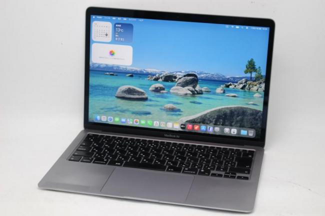 中古 2K対応 13.3型Apple MacBook Air A2337 (2020年式) グレー macOS 26 Tahoe 8コア 卓越性能Apple-M1 16GB NVMe 512GB-SSD カメラ 無線Wi-Fi6 中古パソコン 管:1028h