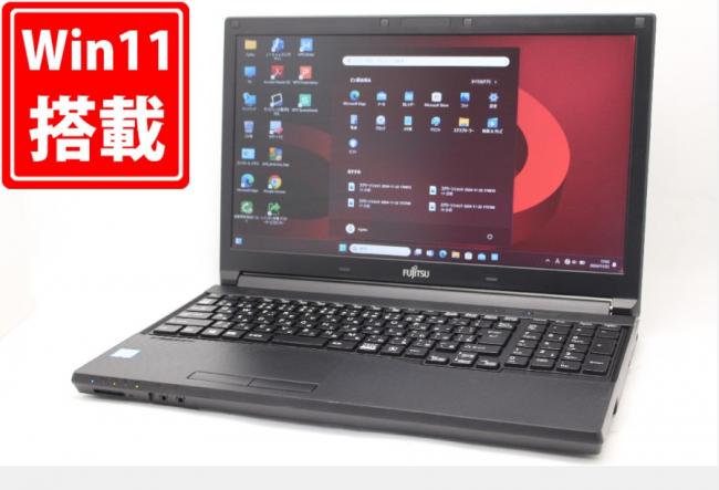 充放電回数46回  良品 15.6インチ Fujitsu LIFEBOOK A748S Windows11 八世代 i7-8650u 16GB 256GB-SSD 無線 Office付 中古パソコンWin11 税無 管:1812m