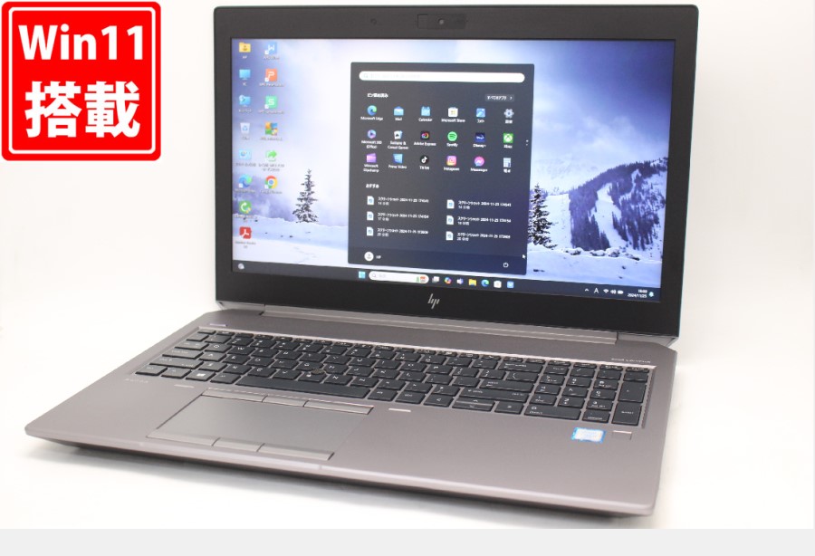 充放電回数88回  良品 フルHD 15.6型 HP ZBOOK15 G5 Windows11 八世代 i7-8850H 16GB NVMe 512GB-SSD NVIDIA Quadro P1000 カメラ 無線 Office付 中古パソコン 管:1826m