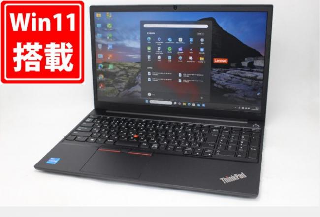 充放電回数21回  428時間 中古美品 フルHD 15.6型 Lenovo ThinkPad E15 Gen2 Windows11 第11世代 i5-1135G7 8GB NVMe 256GB-SSD カメラ 無線 Office付き 中古パソコン 管:1127m
