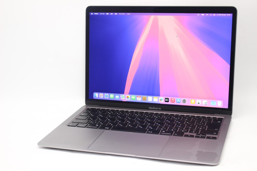 中古良品 2K対応 13.3型 Apple MacBoko Air A2179 (2020年) macOS 14 sonoma(正規Win11追加可) 第10世代 i5-1030NG7 8GB NVMe 512GB-SSD カメラ 無線 中古パソコン 管:1829m