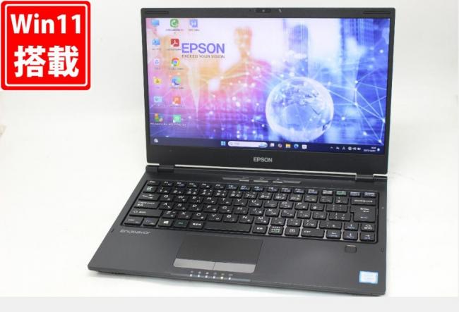 中古 フルHD 13.3型 Epson Endeavor NA520E Windows11 第8世代 i7-8565U 8GB NVMe 256GB-SSD カメラ 無線 Office付き 中古パソコン 管:1037w