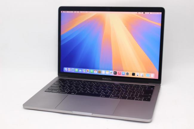 中古 2K対応 13.3型 Apple MacBook Pro A1989 Mid-2018(Touch Bar) グレー macOS 15 Sequoia(正規Win11追加可) 八世代 i7-8559U 16GB NVMe 512GB-SSD カメラ 無線 中古パソコン 管:1059m