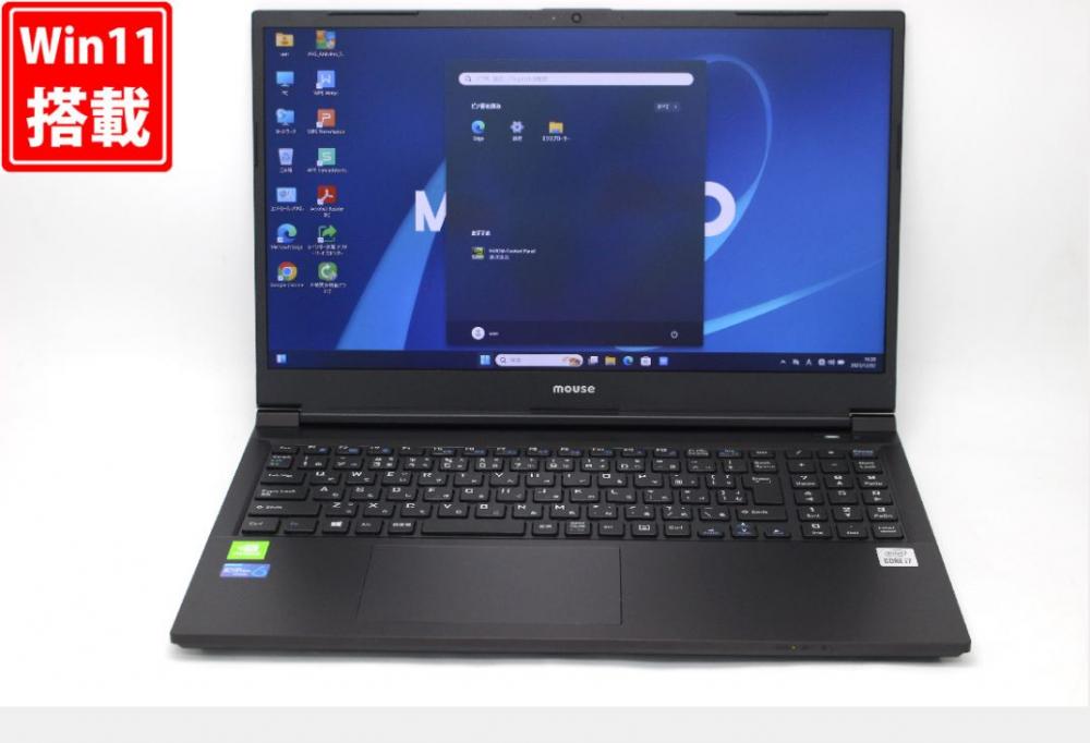美品 フルHD 15.6型 MOUSE K5-i7CMLCB-YRL Windows11 第10世代 i7-10750H 16GB NVMe 1TB-SSD NVIDIA GeForce カメラ 無線Wi-Fi6 Office付き 中古パソコン 管:1643v