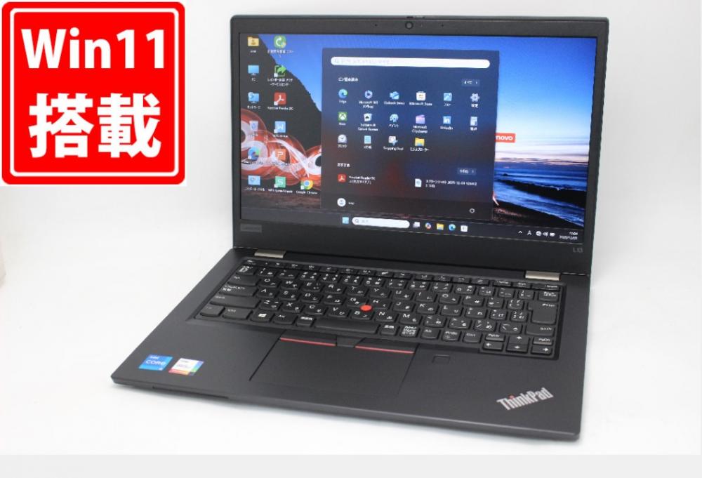 充放電回数25回  559時間 中古美品 フルHD 13.3型 Lenovo ThinkPad L13 Gen2 Windows11 第11世代 i5-1135G7 16GB NVMe 256GB-SSD カメラ 無線 Office付き 中古パソコン 管:1103m