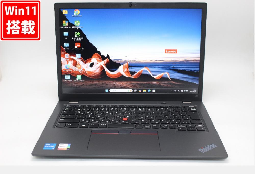 良品 フルHD対応WUXGA 13.3型 Lenovo ThinkPad L13 Gen4 Windows11 10コア 第13世代 i5-1335U 16GB NVMe 256GB-SSD カメラ 無線Wi-Fi6 Office付き 中古パソコン 管:1458w