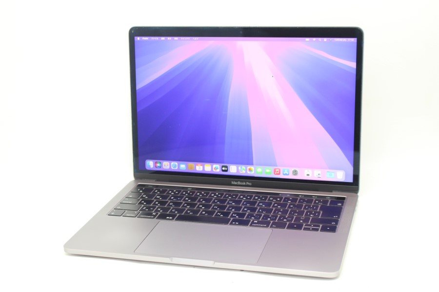 中古 2K対応 13.3型 Apple MacBook Pro A1989 Mid-2018(Touch Bar) macOS 15 Sequoia(正規Win11追加可) 八世代 i7-8569U 16GB NVMe 512GB-SSD カメラ 無線 中古パソコン 管:1745m