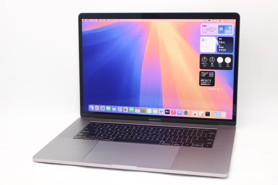 中古美品 2K対応 15.4型 Apple MacBook Pro A1990 Mid-2018 (Touch Bar) macOS 15 Sequoia(正規Win11追加可) 八世代 i7-8750H 16GB NVMe 256GB-SSD Radeon Pro 555x カメラ 無線 中古パソ