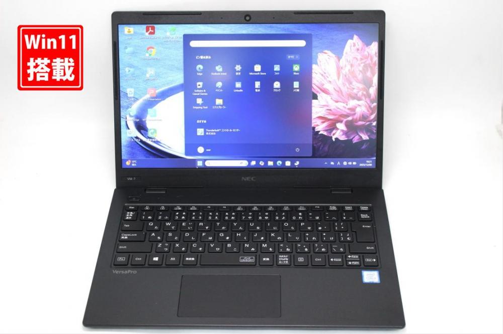 良品 フルHD 14型 NEC VersaPro VKT16M-7 Windows11 第8世代 i5-8265u 8GB NVMe 512GB-SSD カメラ 無線 Office付き 中古パソコン 管:1753s