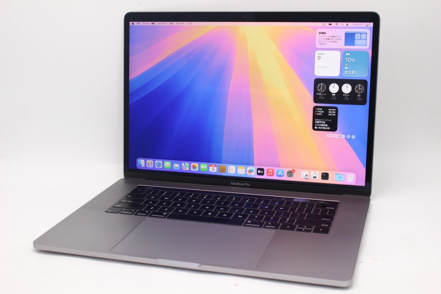 中古 2.8K対応 15.4型 Apple MacBook Pro A1990 Mid-2019(Touch Bar) グレー macOS 15 Sequoia(正規Win11追加可) 九世代 i7-9750H 16GB NVMe 512GB-SSD Radeon Pro 555X カメラ 無線 中