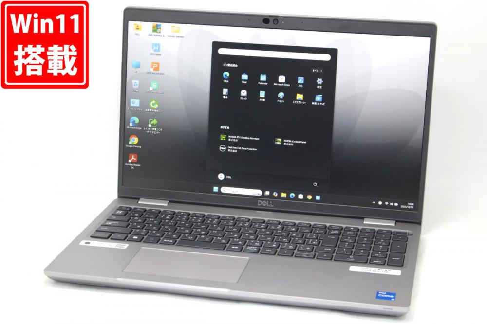 良品 フルHD 15.6型 DELL Precision 3571 Windows11 12コア 第12世代 i5-12600H 32GB NVMe 512GB-SSD カメラ 無線Wi-Fi6 Office付き 中古パソコン 管:1700h