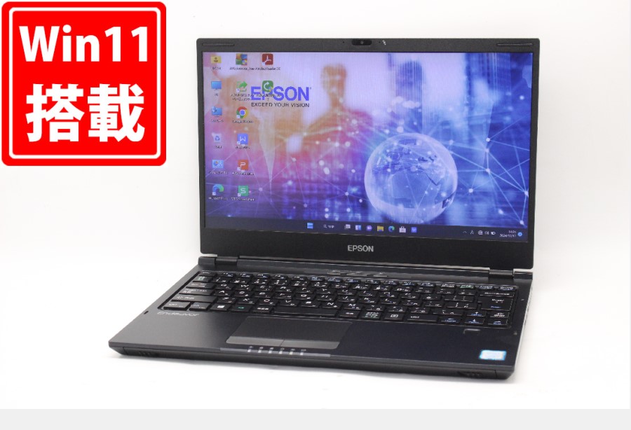 良品 フルHD 13.3型 EPSON エプソン Endeavor NA520E Windows11 八世代 i7-8565U 16GB 256GB-SSD カメラ 無線 Office付 中古パソコン 管:1457m