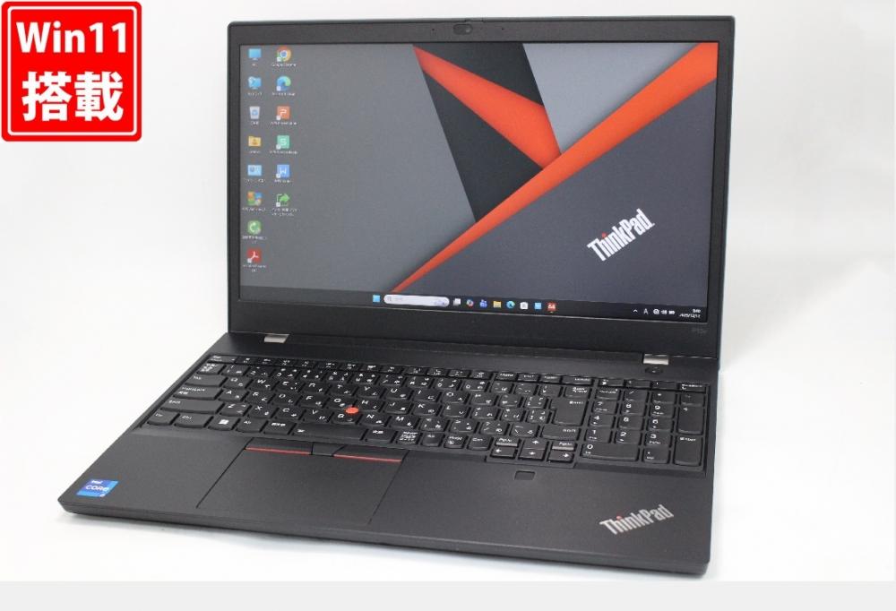 中古良品 フルHD 15.6型 Lenovo ThinkPad P15v Gen2 Windows11 8コア 第11世代 i7-11800H 16GB NVMe 512GB-SSD NVIDIA T1200 Laptop カメラ 無線Wi-Fi6 Office付き 中古パソコン 管:1814w