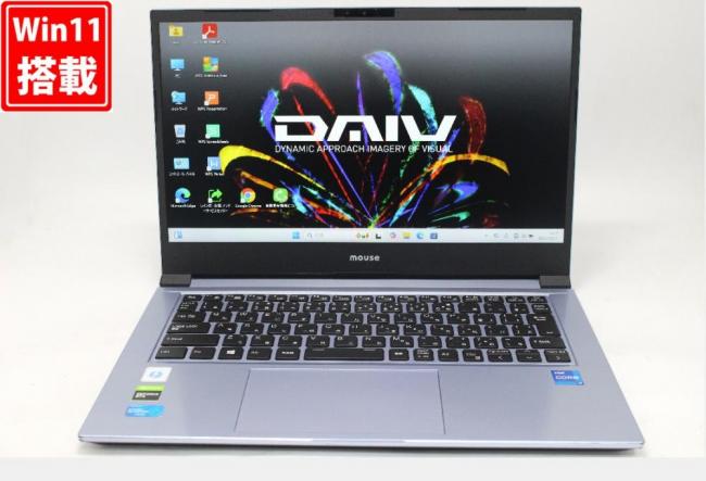 ゲーミングPC  中古 フルHD 14型 Mouse 21034N-TGL Windows11 第11世代 i7-1165G7 16GB NVMe 512GB-SSD NVIDIA GeForce GTX1650TI カメラ 無線Wi-Fi6 Office付き 中古パソコン 管:1567w