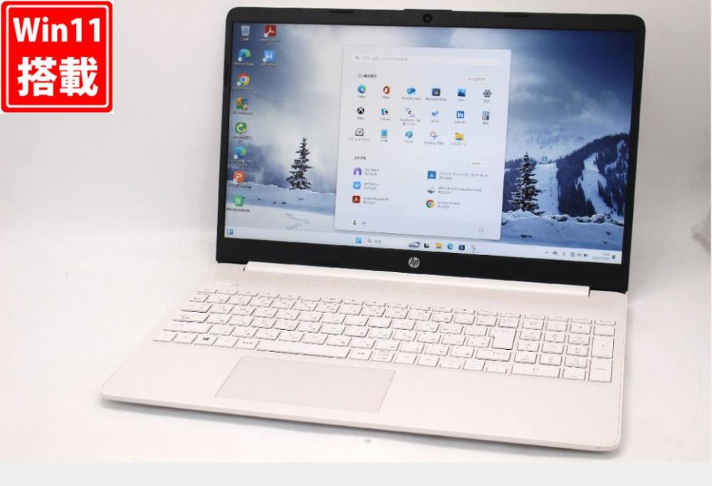 良品 フルHD 15.6型 HP 15s-fq1066TU Windows11 第10世代 i5-1035G1 8GB NVMe 512GB-SSD カメラ 無線 Office付 中古パソコン  管:1114v