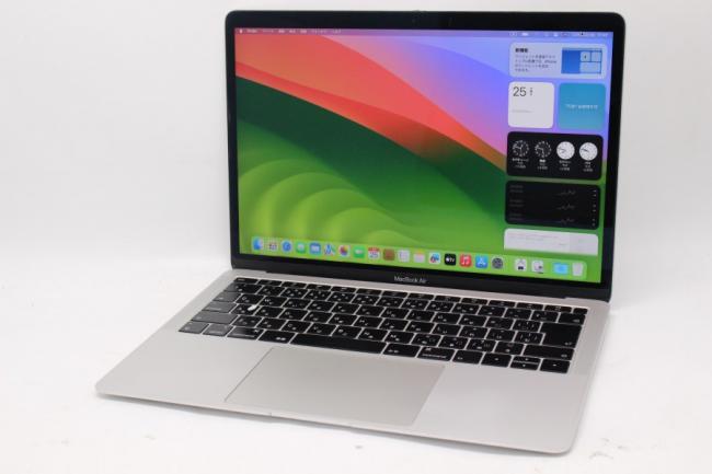 中古 2K対応 13.3型 Apple MacBook Air A1932 macOS 14 sonoma(正規Win11追加可) 八世代 i5-8210Y 16GB NVMe 256GB-SSD カメラ 無線 中古パソコン 管:1754m