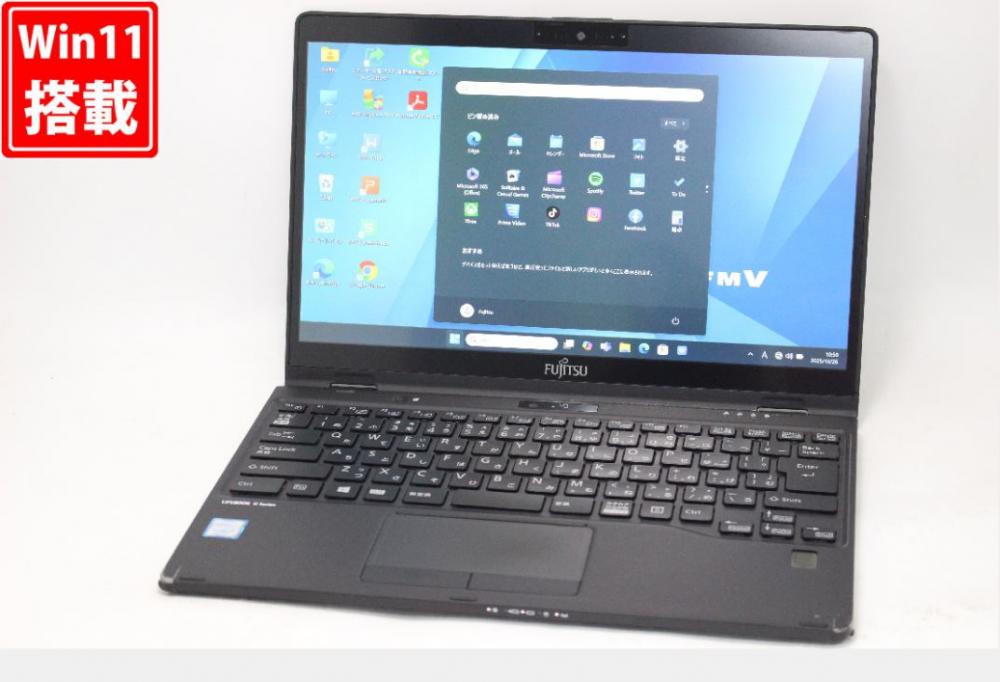 中古 フルHD タッチ 13.3型 Fujitsu LIFEBOOK U939XC Windows11 第8世代 i5-8365U 8GB 128GB-SSD カメラ 無線 Office付き 中古パソコン 管:1053v