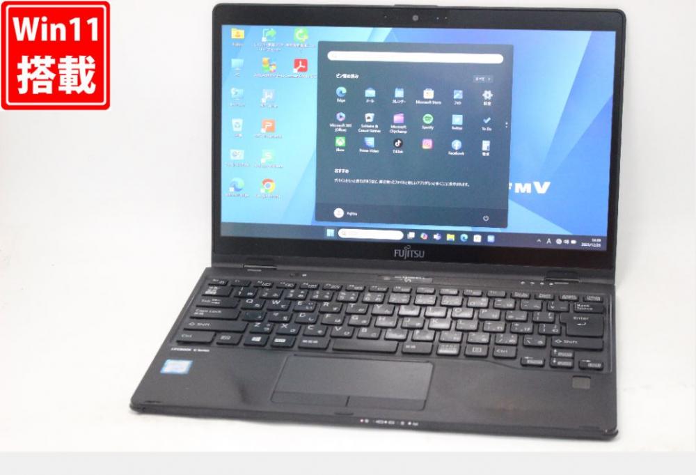 中古 フルHD タッチ 13.3型 Fujitsu LIFEBOOK U939XC Windows11 第8世代 i5-8365U 8GB 128GB-SSD カメラ 無線 Office付き 中古パソコン 管:1443v