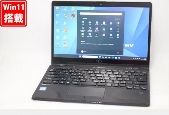 中古 フルHD タッチ 13.3型 Fujitsu LIFEBOOK U939XC Windows11 第8世代 i5-8365U 8GB 128GB-SSD カメラ 無線 Office付き 中古パソコン 管:1443v