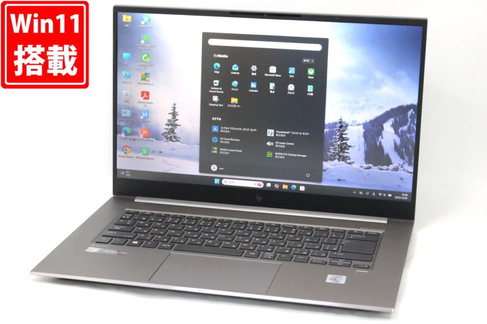 ゲーミングPC  中古 フルHD 15.6型 HP ZBook Studio G7 Windows11  i7-10850H 32GB NVMe 1TB-SSD NVIDIA Quadro RTX 3000 with Max-Q Design カメラ Wi-Fi6 Office付き 管:1557h